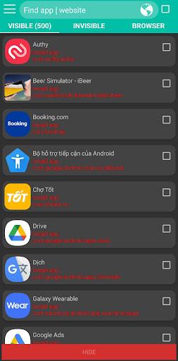 Hide application - Hide app - عکس برنامه موبایلی اندروید