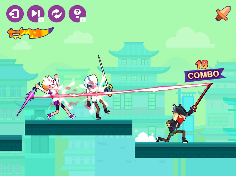 Samurai Dash-Fast Hit - Gameplay image of android game