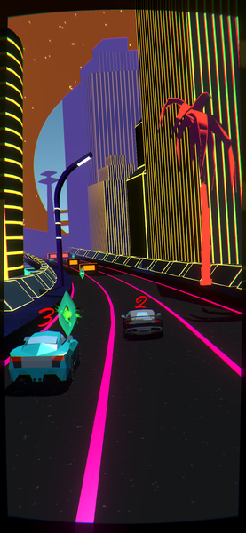 Hyper Racing: Retro Speed 3D - Gameplay image of android game
