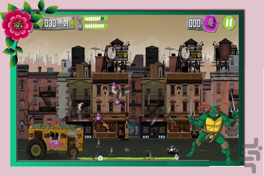 بازی ماشینی لاکپشت های نینجا - عکس بازی موبایلی اندروید