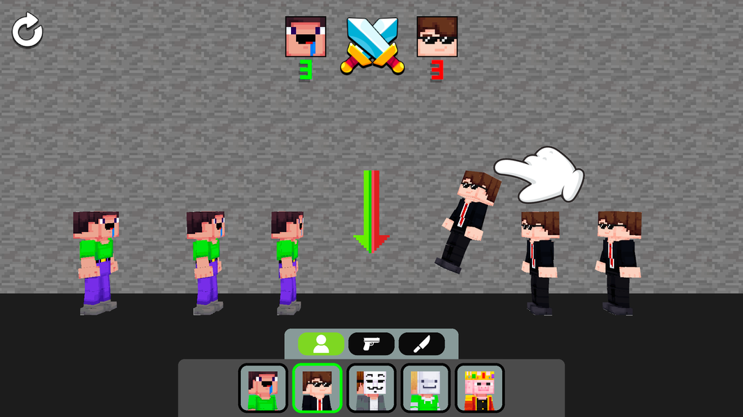 Noob Fighter 3D: War Sandbox - Gameplay image of android game