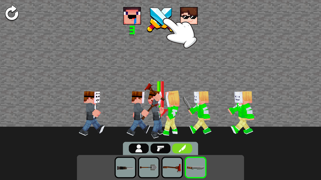 Noob Fighter 3D: War Sandbox - Gameplay image of android game