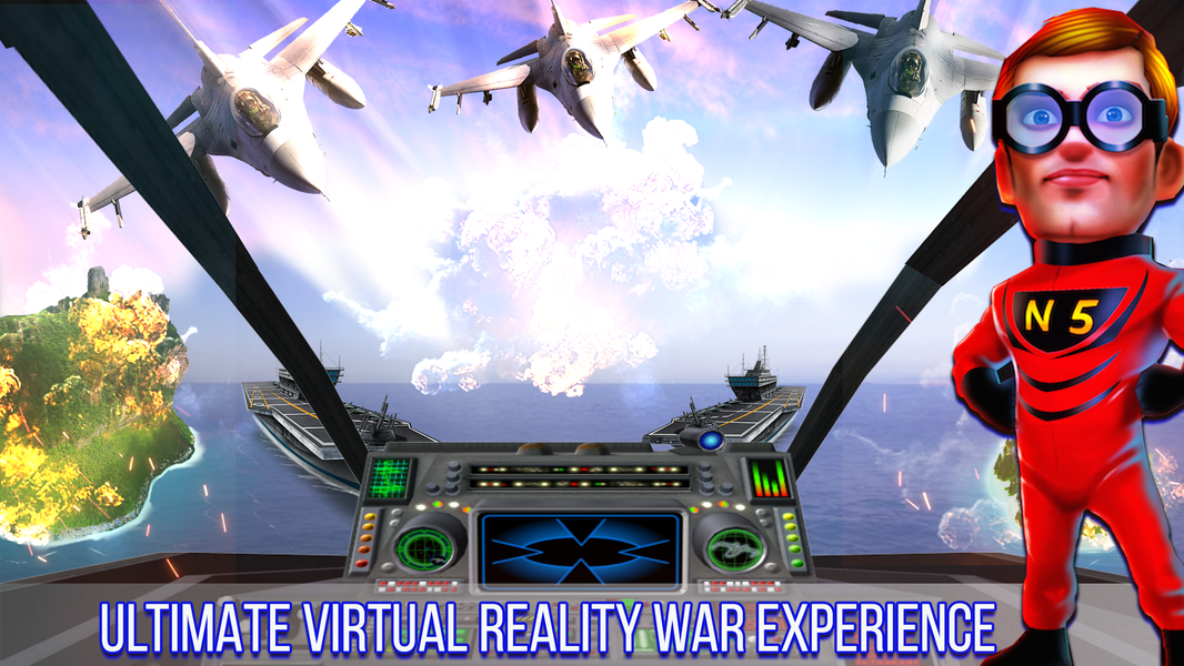 Virtual Reality SKY WAR - Gameplay image of android game