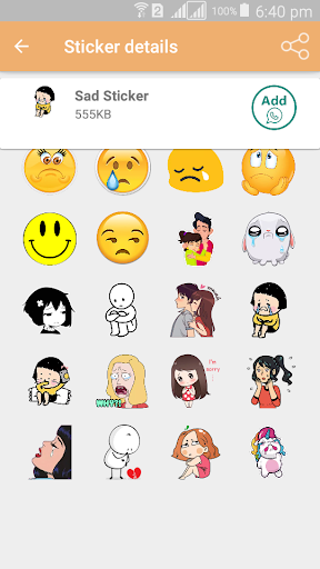 Sad Sticker Pack - WAStickerApps - Image screenshot of android app