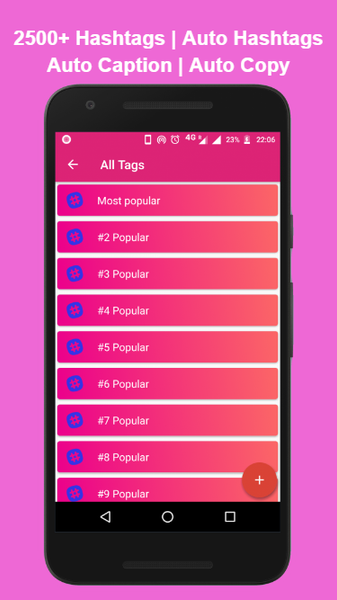 HashTags for Instagram Faceboo - عکس برنامه موبایلی اندروید