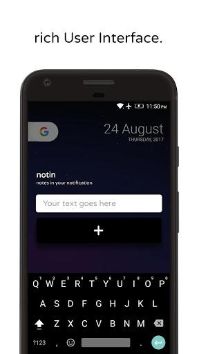 notin - notes in notification - Image screenshot of android app