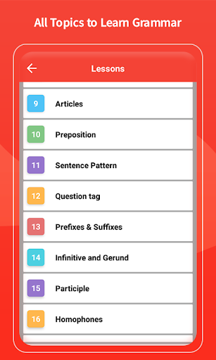 English Grammar Book - عکس برنامه موبایلی اندروید