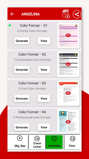 Resume Builder - عکس برنامه موبایلی اندروید