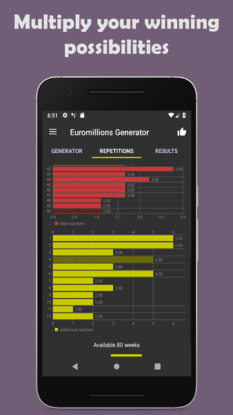 Euromillions Generator - عکس برنامه موبایلی اندروید