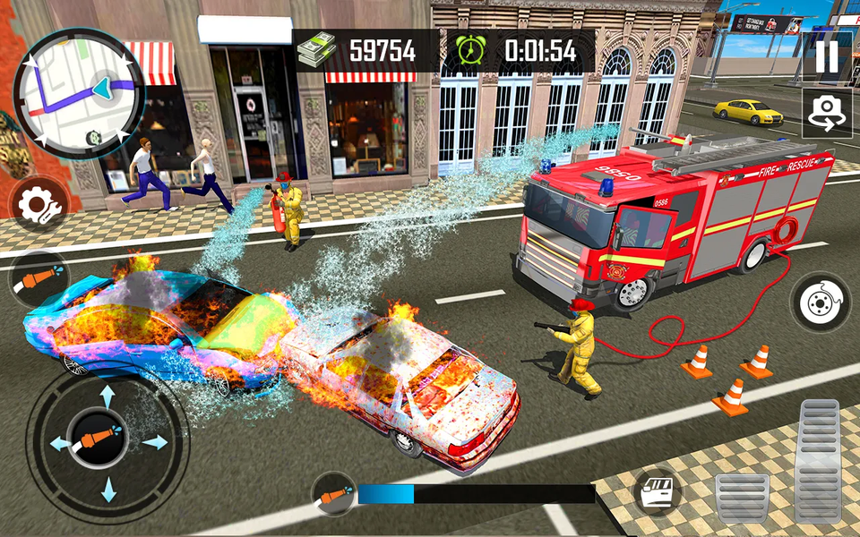 Firefighter Rescue Game Sim 3D - Gameplay image of android game