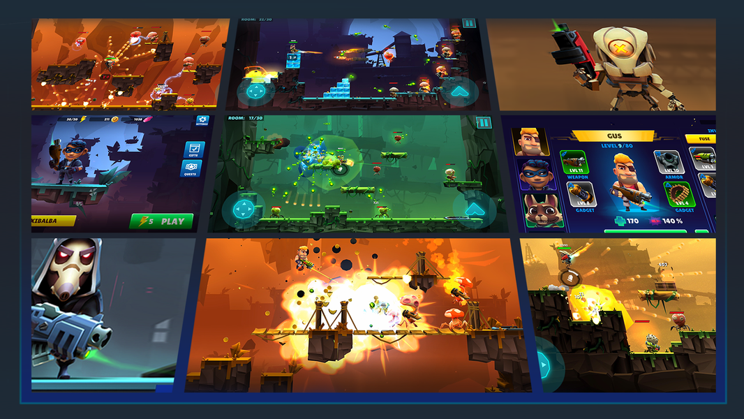 Autogun Heroes: Run and Gun - Gameplay image of android game