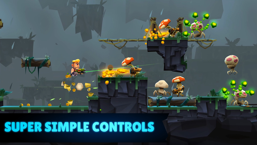 Autogun Heroes: Run and Gun - Gameplay image of android game