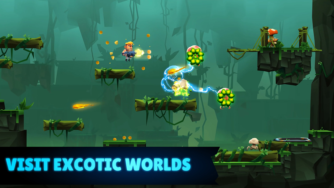 Autogun Heroes: Run and Gun - Gameplay image of android game