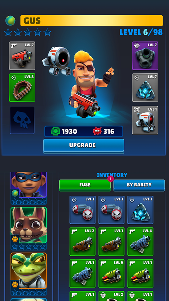 Autogun Heroes: Run and Gun - Gameplay image of android game