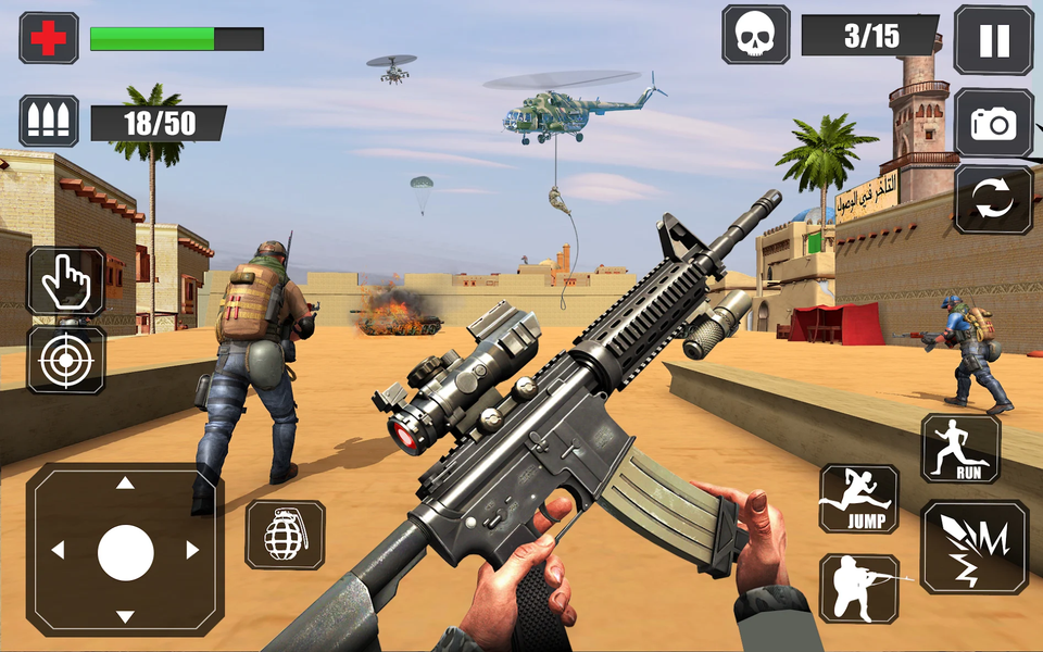 Gunship Battle: Shooting Games - Gameplay image of android game