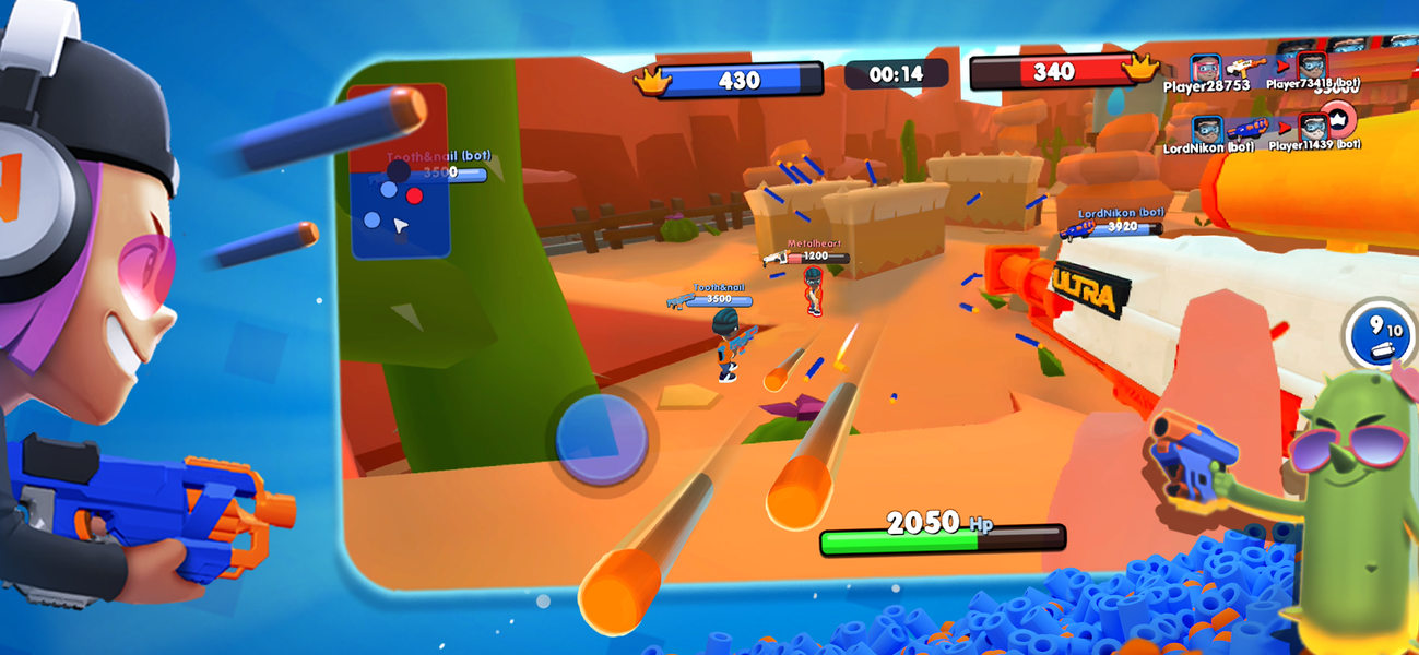 NERF: Superblast Online FPS - Gameplay image of android game