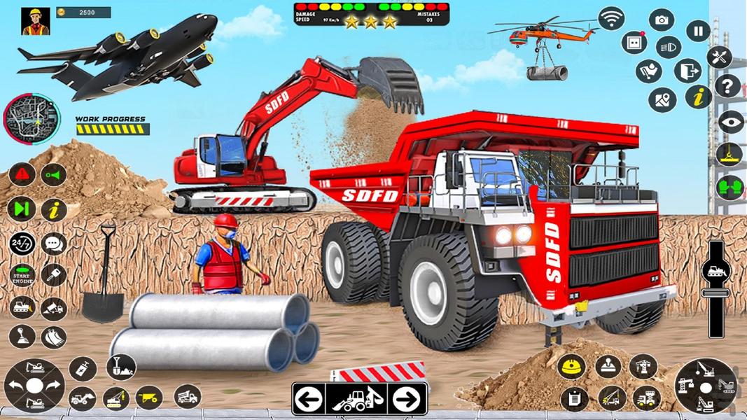 بازی جدید- بولدوزر+کامیون - عکس بازی موبایلی اندروید