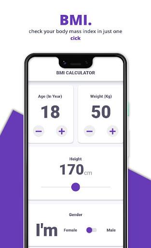 BMI Calculator, Track Fitness - Image screenshot of android app