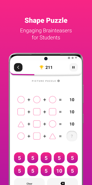 Math Puzzle & Calculation Game - Gameplay image of android game
