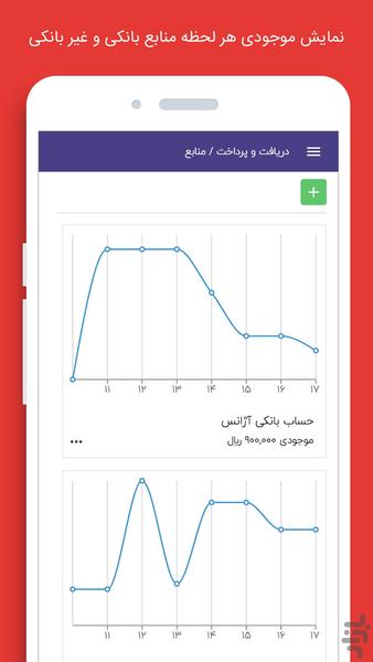 مدیریت مالی کسب و کار بیزیلی - عکس برنامه موبایلی اندروید