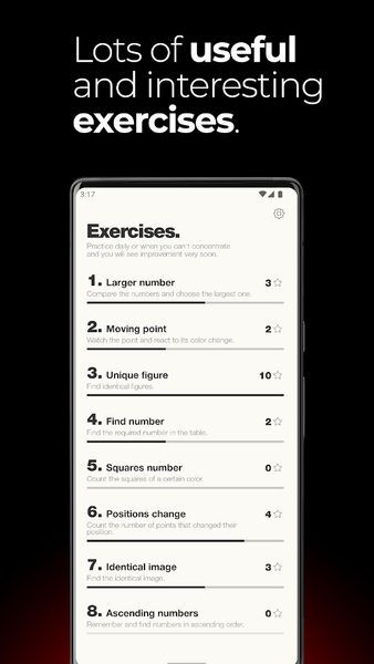 Concentration training - عکس برنامه موبایلی اندروید