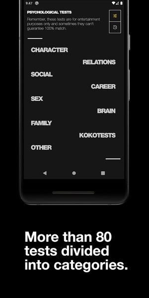 Psychological tests. - Image screenshot of android app