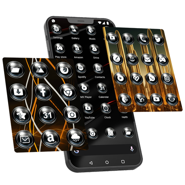 Black Icon Pack - Image screenshot of android app