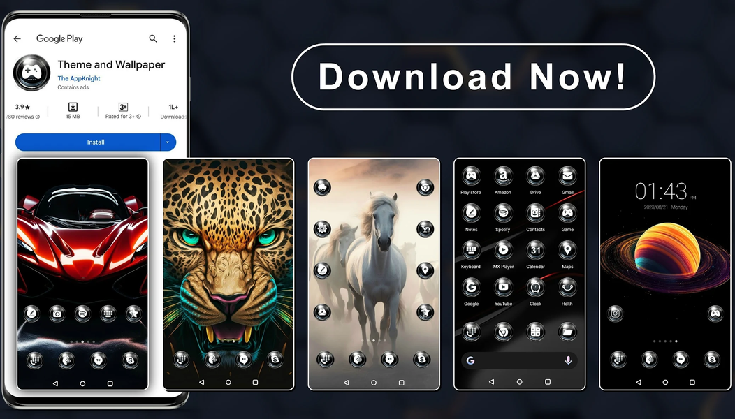 Black Icon Pack - Image screenshot of android app