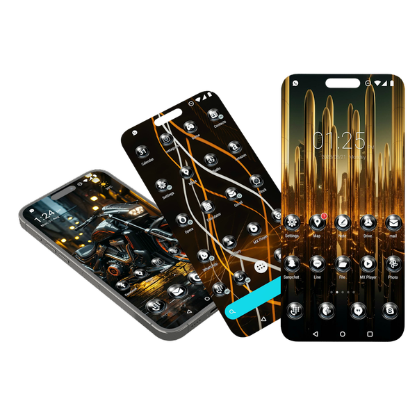 Black Icon Pack - Image screenshot of android app