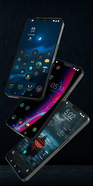 Dark Icon Pack - Image screenshot of android app