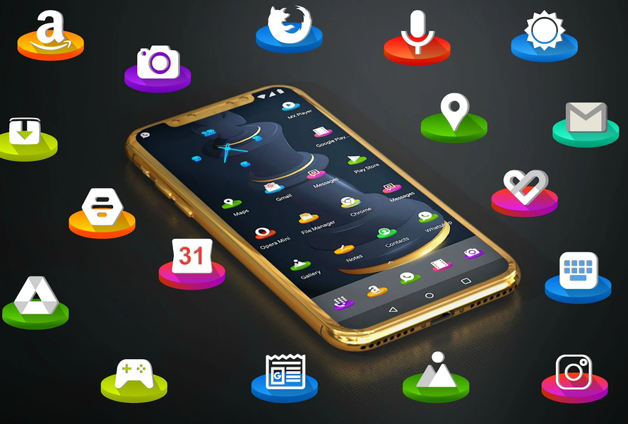 3D icon pack - Image screenshot of android app