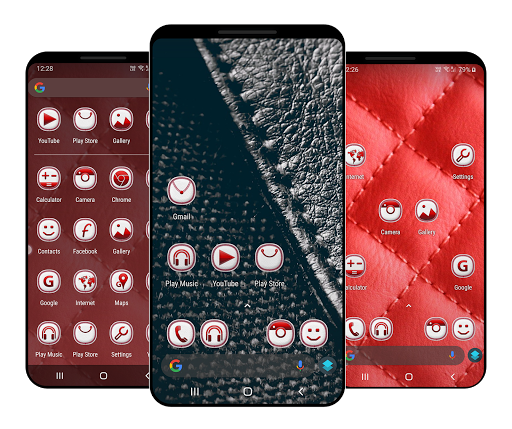 Launcher Theme Leather - Image screenshot of android app