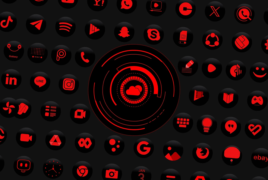 Red Icon Pack - عکس برنامه موبایلی اندروید