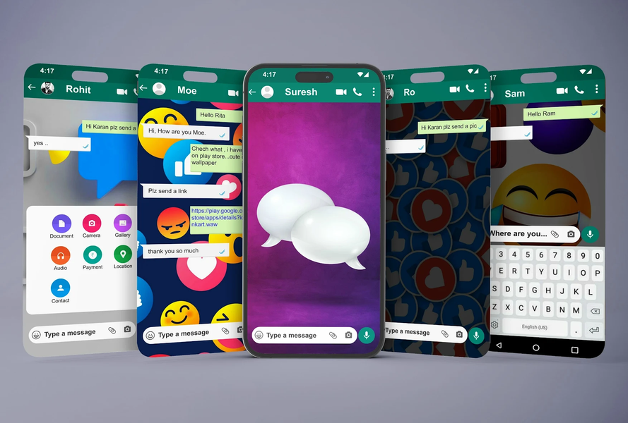 Wallpapers for chat - عکس برنامه موبایلی اندروید