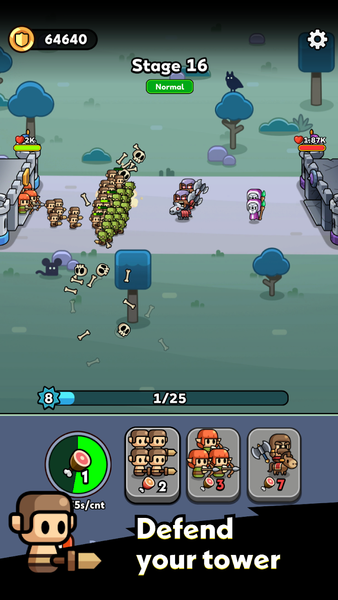 Tiny Warriors Rush - Gameplay image of android game