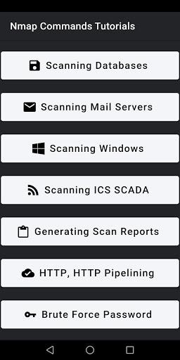Nmap Commands Cheatsheet - عکس برنامه موبایلی اندروید