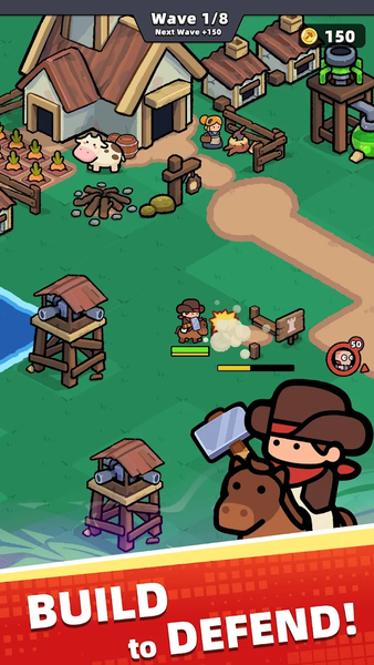 Townfall: Zombie TD RPG Game - Gameplay image of android game