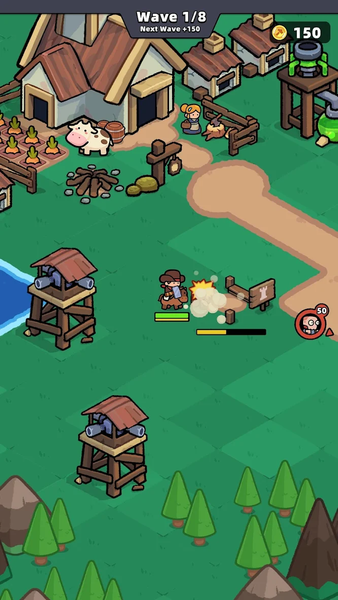 Townfall: Zombie TD RPG Game - Gameplay image of android game