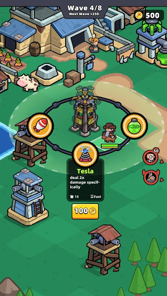 Townfall: Zombie TD RPG Game - Gameplay image of android game