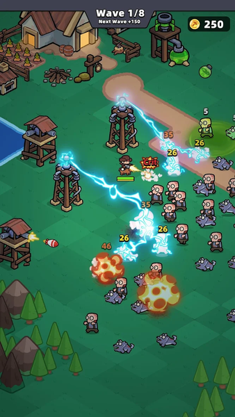 Townfall: Zombie TD RPG Game - Gameplay image of android game