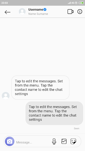 FakeApp-Fake Chat Screenshot - عکس برنامه موبایلی اندروید