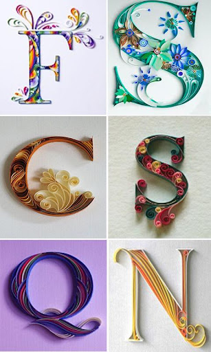 quilling letters of alphabet