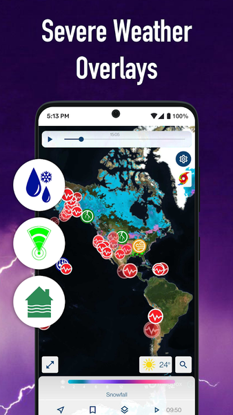Weather Hi-Def Radar - عکس برنامه موبایلی اندروید