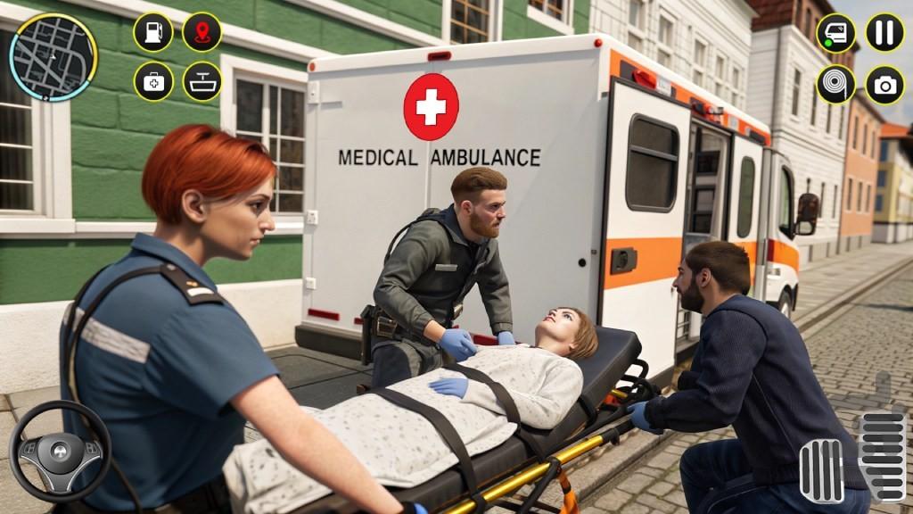 ماشین بازی آمبولانس - عکس بازی موبایلی اندروید