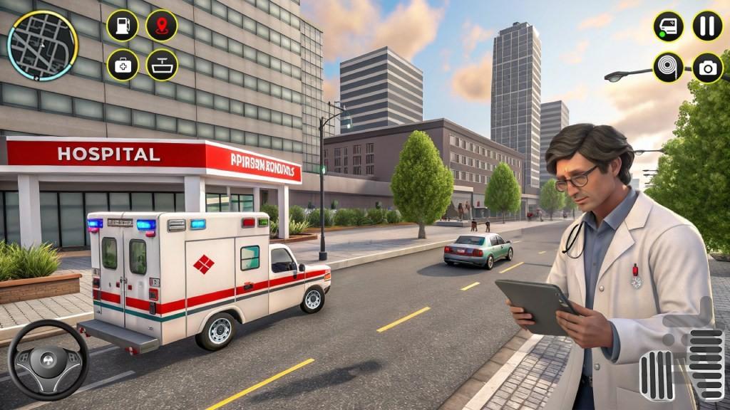 ماشین بازی آمبولانس - عکس بازی موبایلی اندروید
