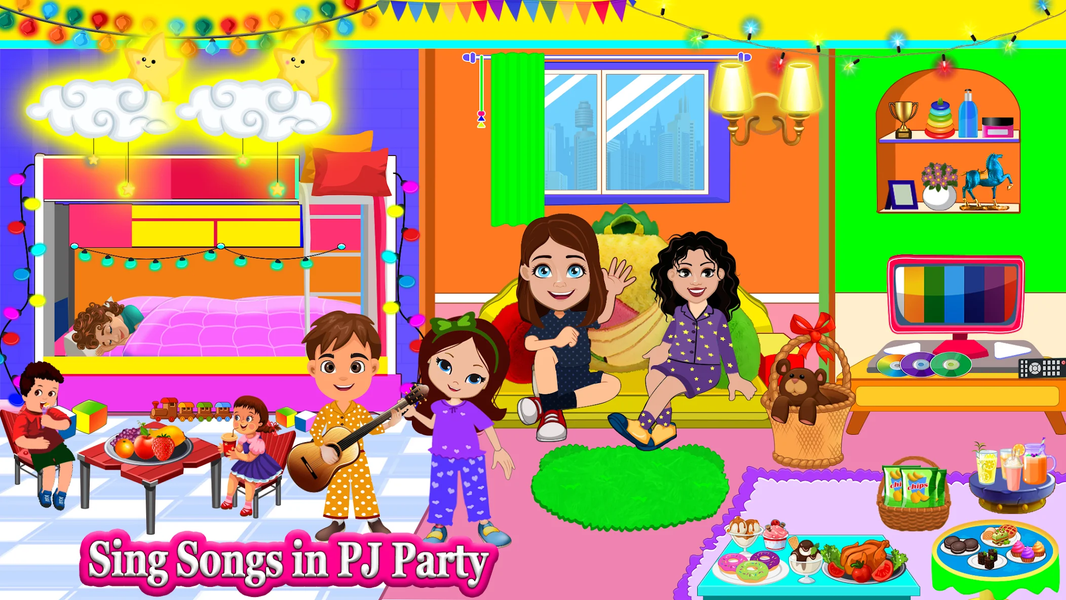 My Pretend City Pajama Party - Gameplay image of android game