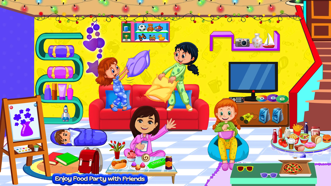 My Pretend City Pajama Party - Gameplay image of android game
