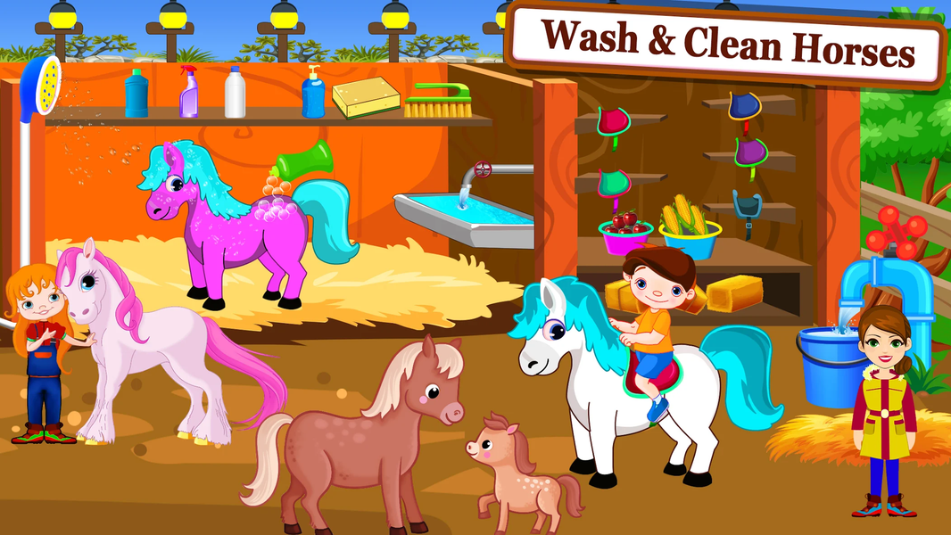 My Pony Horse Stable Town Life - Gameplay image of android game