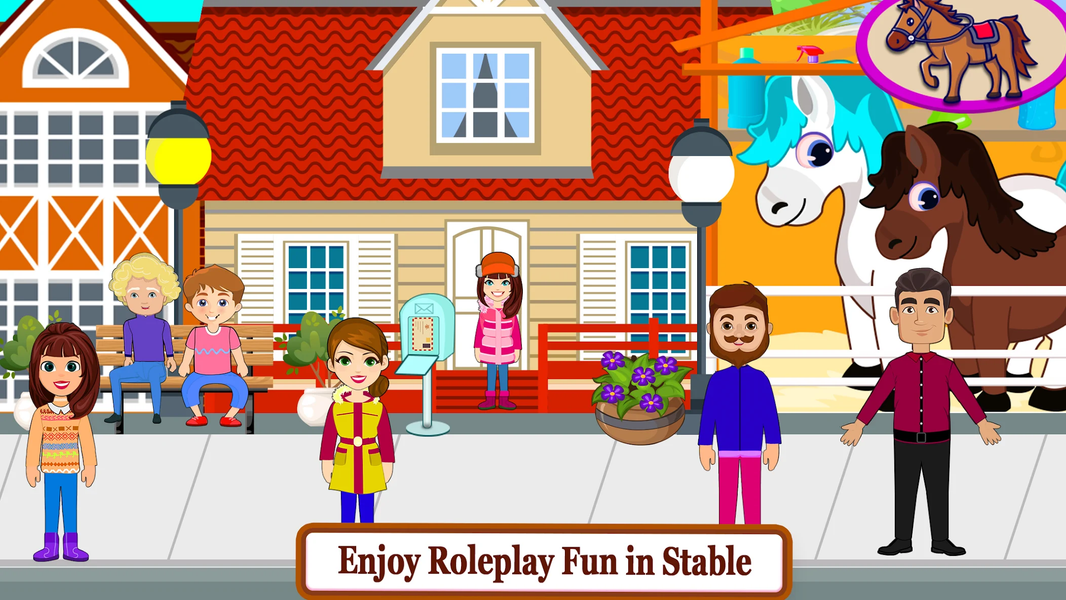 My Pony Horse Stable Town Life - عکس بازی موبایلی اندروید