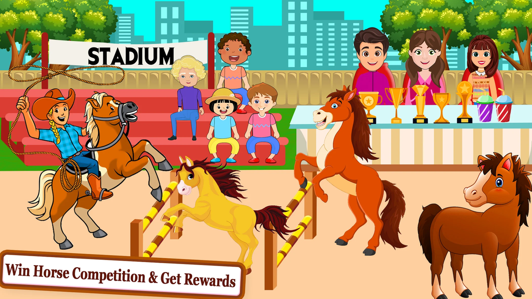 My Pony Horse Stable Town Life - Gameplay image of android game